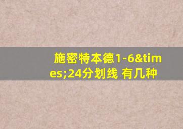 施密特本德1-6×24分划线 有几种